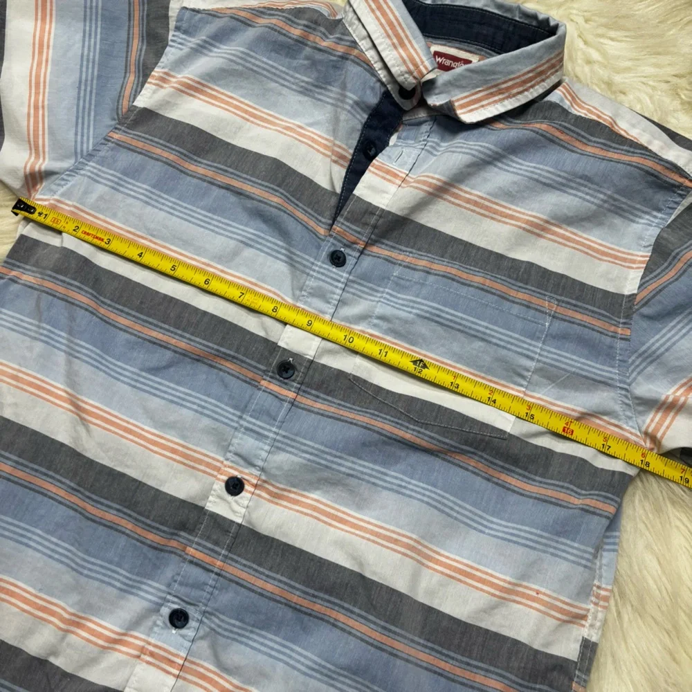 Wrangler Youth Button Up Striped Shirt size XL 14-16